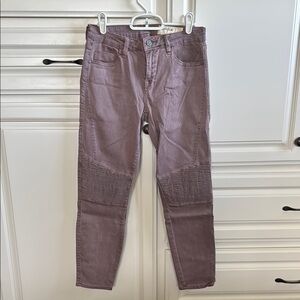 Stylish Purple Moto Skinny Jeans